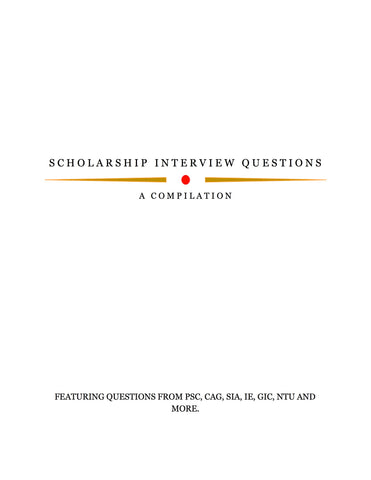 Government Scholarship Sample Questions (60+ Questions)